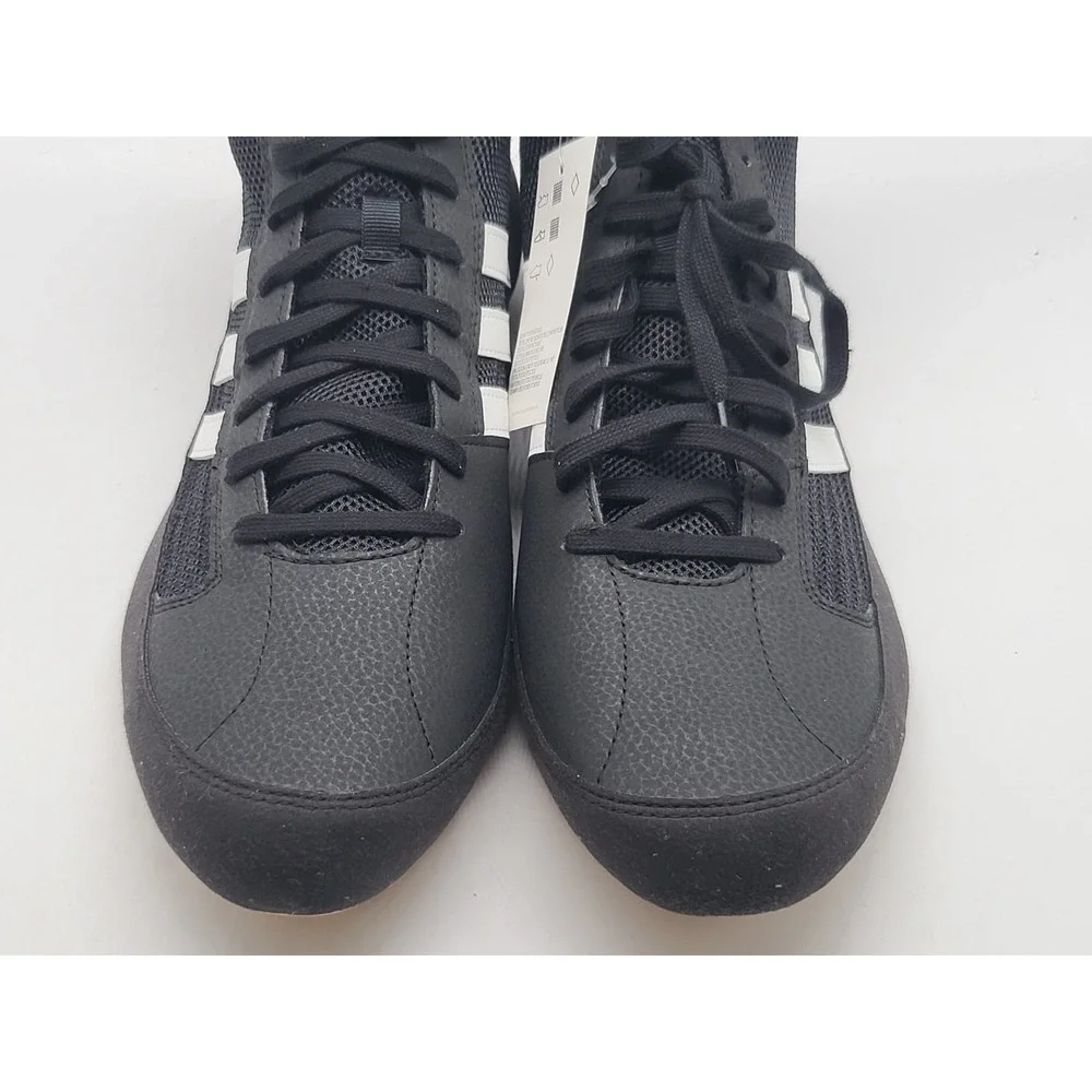 Adidas HVC 2 Wrestling Shoes Mens 16 NWOB Black White MMA Boxing Gum AQ3325